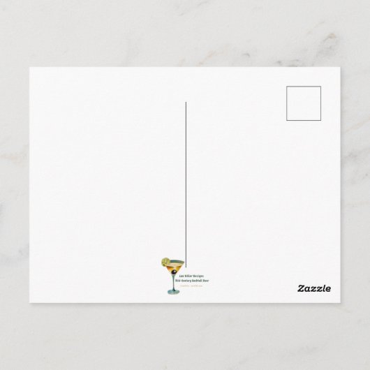 Midden-eeuws cocktailuur - New Years Eve Briefkaart (Achterkant)