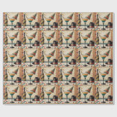 Midden-eeuws cocktailuur - New Years Eve Cadeaupapier (Vlak)