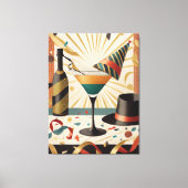 Midden-eeuws cocktailuur - New Years Eve Canvas Afdruk (Voorkant)