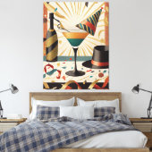 Midden-eeuws cocktailuur - New Years Eve Canvas Afdruk (Insitu (Slaapkamer))