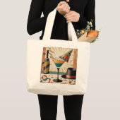 Midden-eeuws cocktailuur - New Years Eve Grote Tote Bag (Voorkant (product))