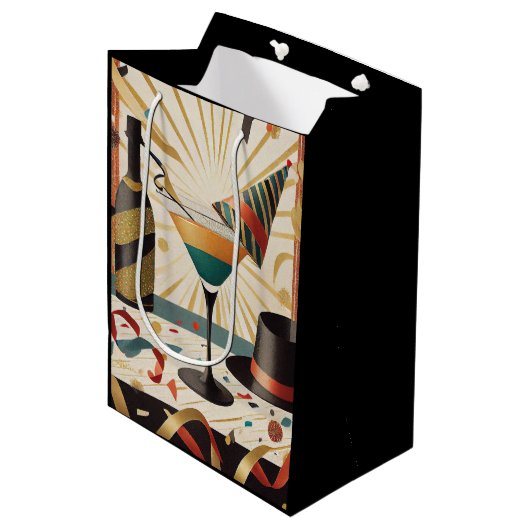 Midden-eeuws cocktailuur - New Years Eve Medium Cadeauzakje (Voorkant Gekanteld)