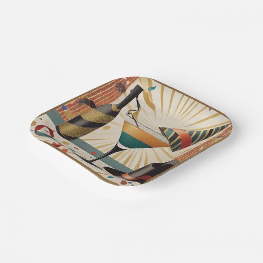 Midden-eeuws cocktailuur - New Years Eve Papieren Bordje (Gebogen)