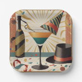 Midden-eeuws cocktailuur - New Years Eve Papieren Bordje (Voorkant)