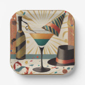 Midden-eeuws cocktailuur - New Years Eve Papieren Bordje (Voorkant)