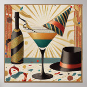 Midden-eeuws cocktailuur - New Years Eve Poster (Voorkant)