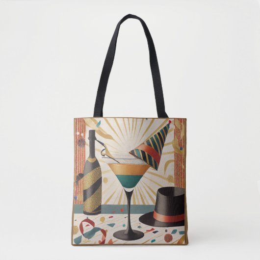 Midden-eeuws cocktailuur - New Years Eve Tote Bag (Voorkant)
