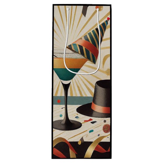 Midden-eeuws cocktailuur - New Years Eve Wijn Cadeautas (Voorkant)