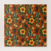 Midden eeuws fel Hawaiaans shirtprint Legpuzzel (Horizontaal)