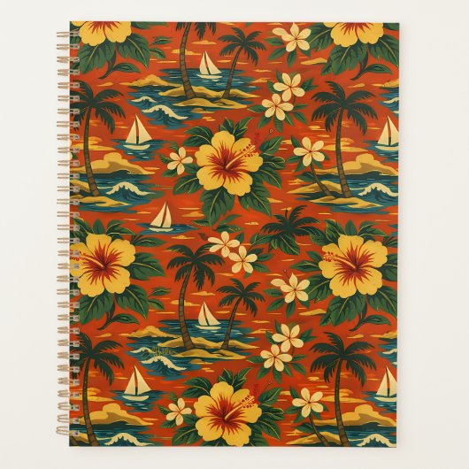 Midden eeuws fel Hawaïaans shirtprint Planner (Voorkant)