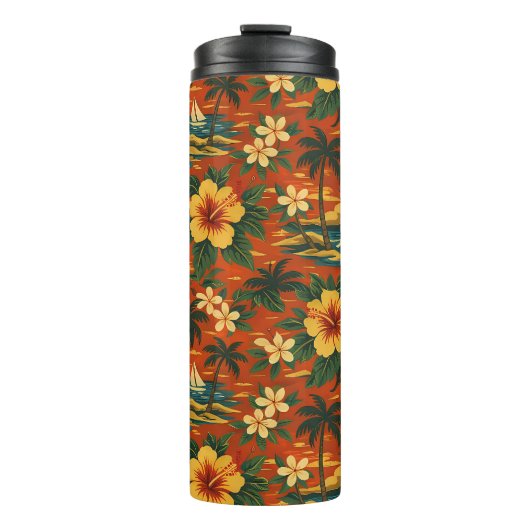 Midden eeuws fel Hawaiaans shirtprint Thermosbeker (Voorkant)
