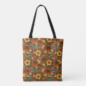 Midden eeuws fel Hawaïaans shirtprint Tote Bag (Achterkant)