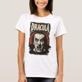  Midden-eeuws Gotisch Retro Dracula Halloween T-shirt (Voorkant)