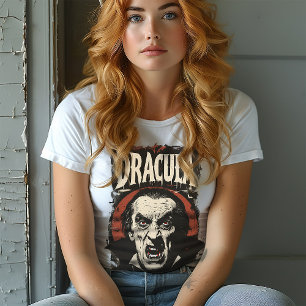  Midden-eeuws Gotisch Retro Dracula Halloween T-shirt