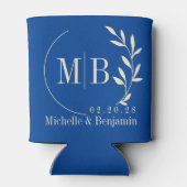 Midden-Eeuws Koninklijk Blad Trouw Monogram Blikjeskoeler (Achterkant)