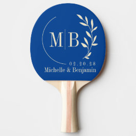 Midden-Eeuws Koninklijk Blad Trouw Monogram Tafeltennisbatje