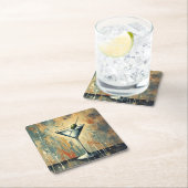 Midden eeuws mixed media Martini kunst Kartonnen Onderzetters (Insitu)