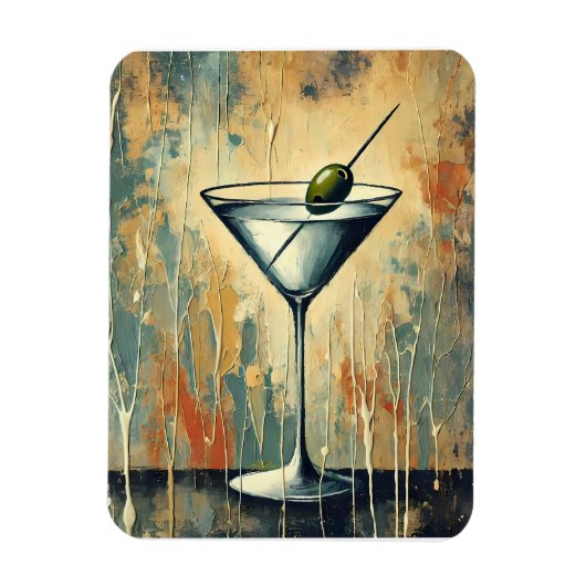 Midden eeuws mixed media Martini kunst Magneet (Verticaal)