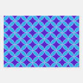 Midden-eeuws mod patroon in levendig kobaltblauw inpakpapier vel (Voorkant)