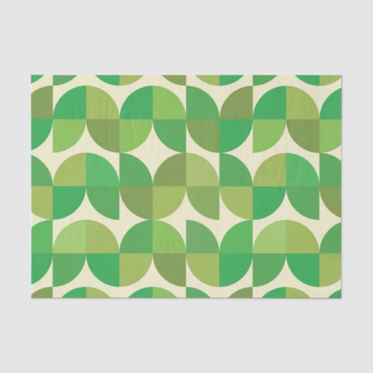 Midden eeuws modern abstract groen patroon tissuepapier (Voorkant)