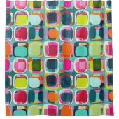 Midden-eeuws modern Abstract kleurrijk patroon Douchegordijn (Voorkant)