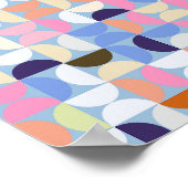Midden-eeuws modern Abstract kleurrijk patroon Poster (Hoek)