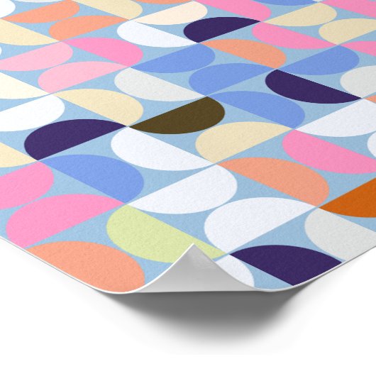 Midden-eeuws modern Abstract kleurrijk patroon Poster (Hoek)