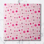 Midden-eeuws modern Abstract patroon 29 magenta Tegeltje<br><div class="desc">Dit abstracte retro-ontwerp combineert de sfeer van het midden van de eeuw,  de jaren 50,  60,  modernisme en weerspiegelt retro  vibes. Perfect voor mensen die houden van de retro en  esthetiek.</div>