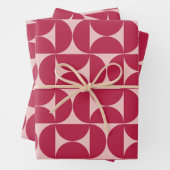 Midden-eeuws modern Abstract patroon magenta Inpakpapier Vel (In situ)