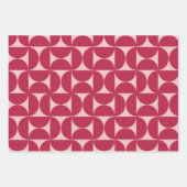 Midden-eeuws modern Abstract patroon magenta Inpakpapier Vel (Voorkant)