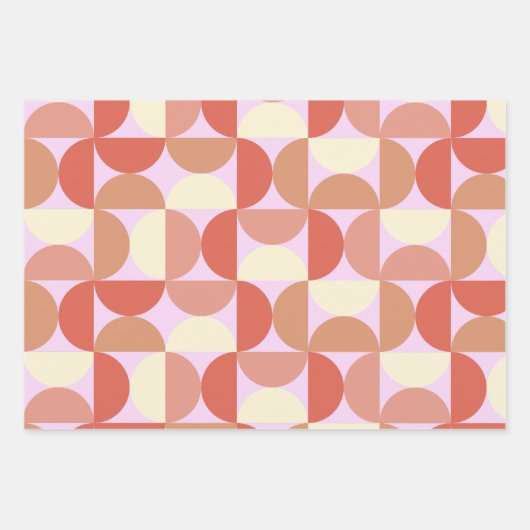 Midden-eeuws modern Abstract patroon roze Inpakpapier Vel (Voorkant 3)