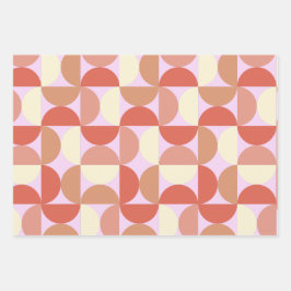 Midden-eeuws modern Abstract patroon roze Inpakpapier Vel