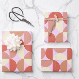 Midden-eeuws modern Abstract patroon roze Inpakpapier Vel