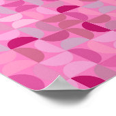 Midden-eeuws modern Abstract patroon roze Poster (Hoek)