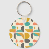 Midden eeuws modern abstract patroon sleutelhanger (Voorkant)