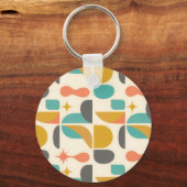 Midden eeuws modern abstract patroon sleutelhanger (Voorkant)