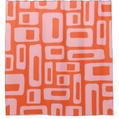 Midden-eeuws modern Abstract Sinaasappel & Roze Pa Douchegordijn (Voorkant)