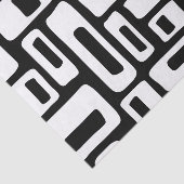 Midden-eeuws modern Abstract zwart-wit patroon Tissuepapier (Detail)