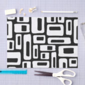 Midden-eeuws modern Abstract zwart-wit patroon Tissuepapier (Craft)