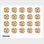 Midden eeuws modern atomair abstract ronde sticker (Vel)
