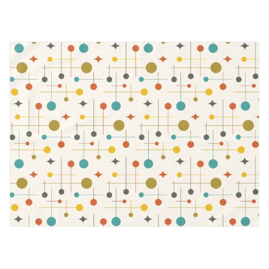 Midden-eeuws modern atomisch Abstract patroon Tafelkleed (Voorkant (Horizontaal))