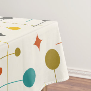 Midden-eeuws modern atomisch Abstract patroon Tafelkleed