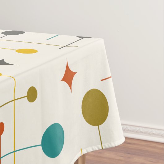 Midden-eeuws modern atomisch Abstract patroon Tafelkleed (Voorbeeld)