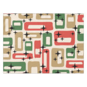 Midden eeuws modern atomisch Kerstfeest Tafelkleed (Voorkant (Horizontaal))