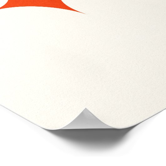 Midden-eeuws modern atoomblauw rood Sinaasappel Ab Poster (Hoek)