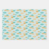 Midden-eeuws modern atoomdiamantpatroon inpakpapier vel (Voorkant)