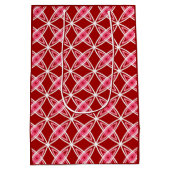 Midden eeuws modern atoomprint - donkerrood medium cadeauzakje (Achterkant)