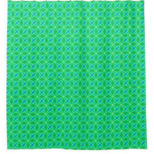 Midden eeuws modern atoomprint - Jade groen Douchegordijn