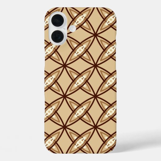 Midden eeuws modern atoomprint - kameelbruin Case-Mate iPhone case (Achterkant)