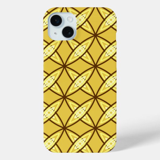 Midden eeuws modern atoomprint - mosterdgoud Case-Mate iPhone case (Achterkant)